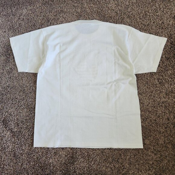 American Flag Graphic Tee Relaxed Oversized Fit Vintage White - Picture 4 of 4